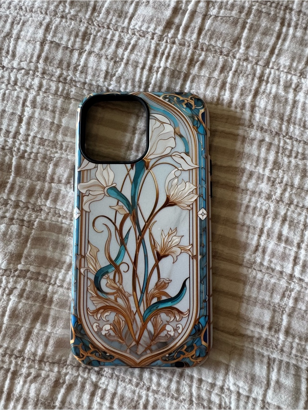 Decorative Art Nouveau Blue Floral Phone Case